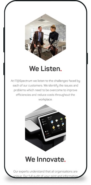 IT@Spectrum website page on a mobile